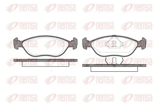 Bremsbelagsatz, Scheibenbremse Vorderachse REMSA 0444.00 Bild Bremsbelagsatz, Scheibenbremse Vorderachse REMSA 0444.00