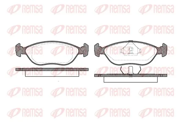 Bremsbelagsatz, Scheibenbremse Vorderachse REMSA 0444.00