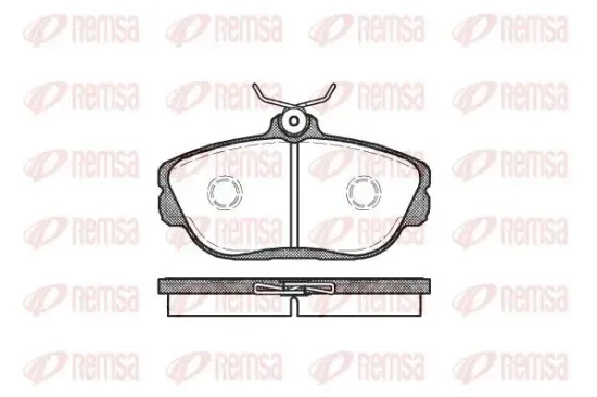 Bremsbelagsatz, Scheibenbremse Vorderachse REMSA 0453.00 Bild Bremsbelagsatz, Scheibenbremse Vorderachse REMSA 0453.00