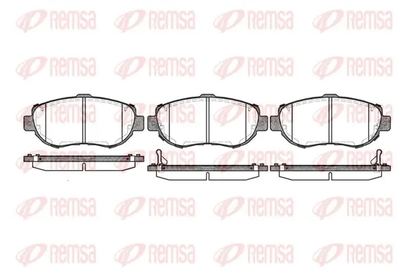 Bremsbelagsatz, Scheibenbremse Vorderachse REMSA 0456.02