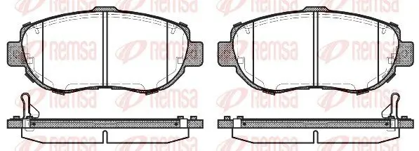 Bremsbelagsatz, Scheibenbremse Vorderachse REMSA 0456.14