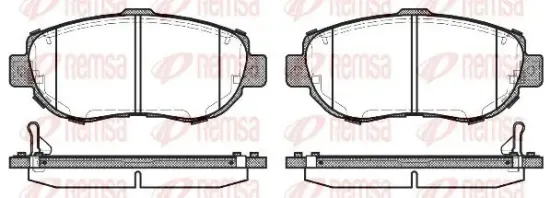 Bremsbelagsatz, Scheibenbremse Vorderachse REMSA 0456.14 Bild Bremsbelagsatz, Scheibenbremse Vorderachse REMSA 0456.14