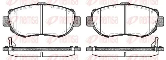Bremsbelagsatz, Scheibenbremse Vorderachse REMSA 0456.14 Bild Bremsbelagsatz, Scheibenbremse Vorderachse REMSA 0456.14