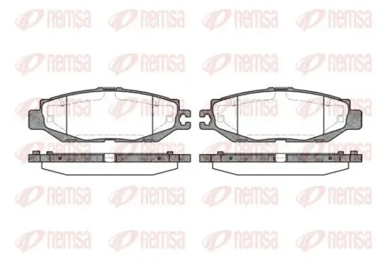Bremsbelagsatz, Scheibenbremse Hinterachse REMSA 0457.00 Bild Bremsbelagsatz, Scheibenbremse Hinterachse REMSA 0457.00