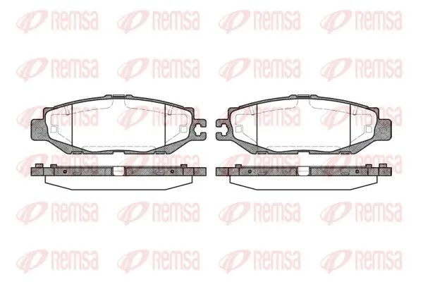 Bremsbelagsatz, Scheibenbremse Hinterachse REMSA 0457.00