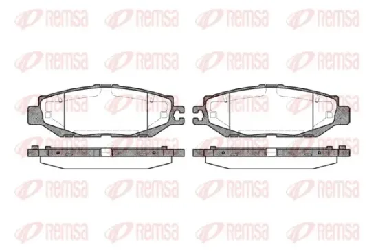 Bremsbelagsatz, Scheibenbremse Hinterachse REMSA 0457.00 Bild Bremsbelagsatz, Scheibenbremse Hinterachse REMSA 0457.00