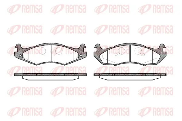 Bremsbelagsatz, Scheibenbremse Vorderachse REMSA 0463.00
