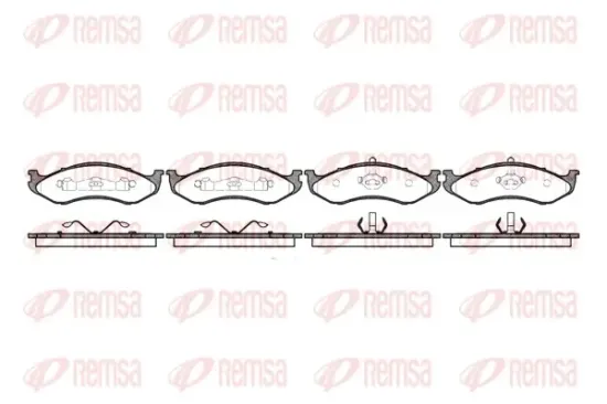 Bremsbelagsatz, Scheibenbremse Vorderachse REMSA 0467.00 Bild Bremsbelagsatz, Scheibenbremse Vorderachse REMSA 0467.00