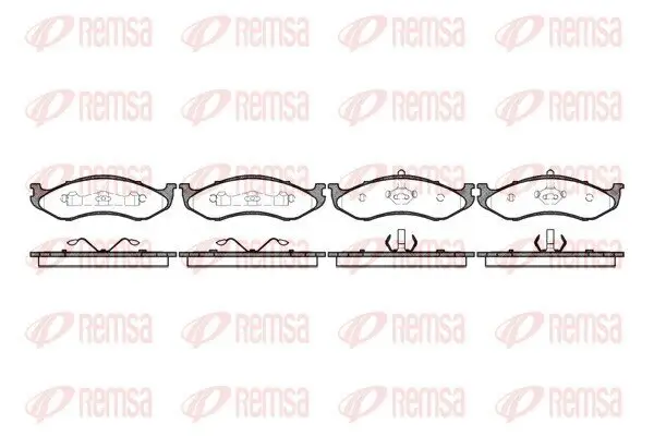 Bremsbelagsatz, Scheibenbremse Vorderachse REMSA 0467.20