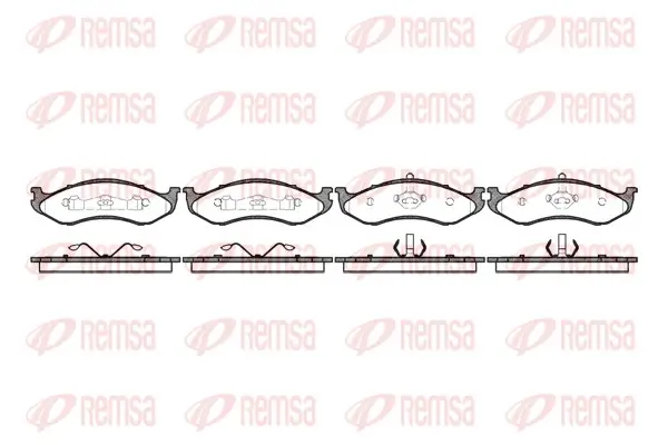 Bremsbelagsatz, Scheibenbremse Vorderachse REMSA 0467.20