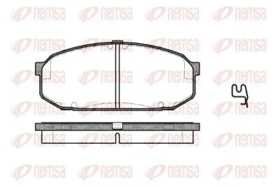 Bremsbelagsatz, Scheibenbremse Vorderachse REMSA 0504.02 Bild Bremsbelagsatz, Scheibenbremse Vorderachse REMSA 0504.02