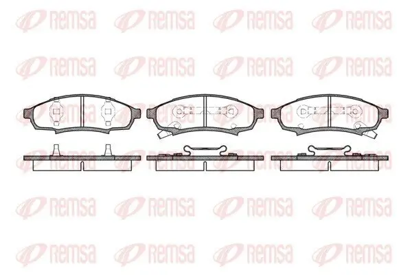 Bremsbelagsatz, Scheibenbremse Vorderachse REMSA 0531.02