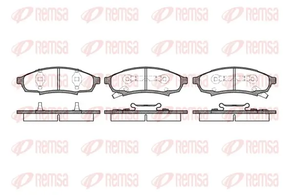 Bremsbelagsatz, Scheibenbremse Vorderachse REMSA 0531.02