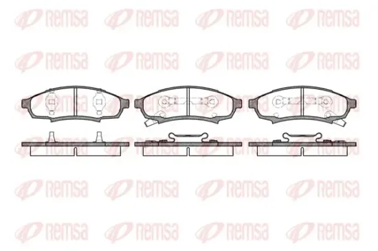 Bremsbelagsatz, Scheibenbremse Vorderachse REMSA 0531.02 Bild Bremsbelagsatz, Scheibenbremse Vorderachse REMSA 0531.02