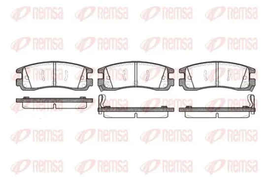 Bremsbelagsatz, Scheibenbremse Hinterachse REMSA 0566.22 Bild Bremsbelagsatz, Scheibenbremse Hinterachse REMSA 0566.22