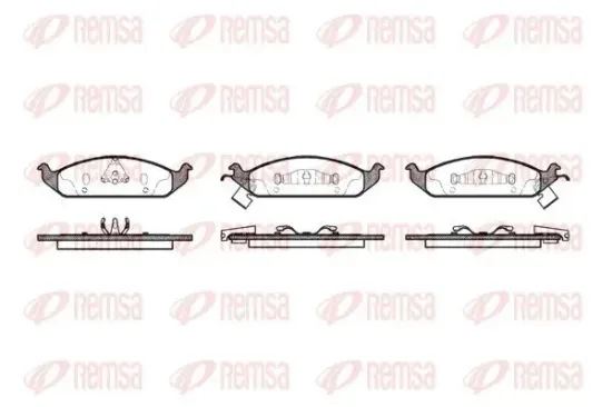 Bremsbelagsatz, Scheibenbremse Vorderachse REMSA 0570.02 Bild Bremsbelagsatz, Scheibenbremse Vorderachse REMSA 0570.02