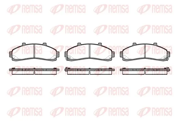 Bremsbelagsatz, Scheibenbremse Vorderachse REMSA 0571.02