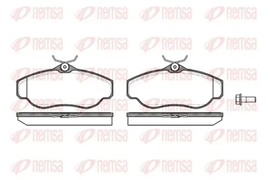Bremsbelagsatz, Scheibenbremse Vorderachse REMSA 0576.00 Bild Bremsbelagsatz, Scheibenbremse Vorderachse REMSA 0576.00