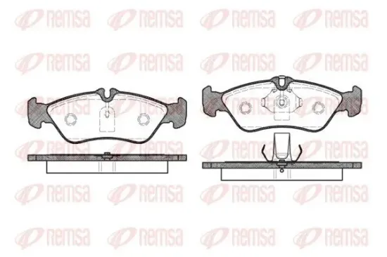 Bremsbelagsatz, Scheibenbremse Hinterachse REMSA 0580.00 Bild Bremsbelagsatz, Scheibenbremse Hinterachse REMSA 0580.00