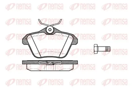 Bremsbelagsatz, Scheibenbremse Hinterachse REMSA 0581.10 Bild Bremsbelagsatz, Scheibenbremse Hinterachse REMSA 0581.10