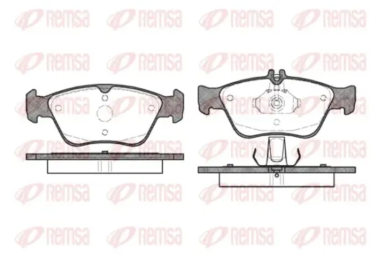 Bremsbelagsatz, Scheibenbremse Vorderachse REMSA 0586.00 Bild Bremsbelagsatz, Scheibenbremse Vorderachse REMSA 0586.00