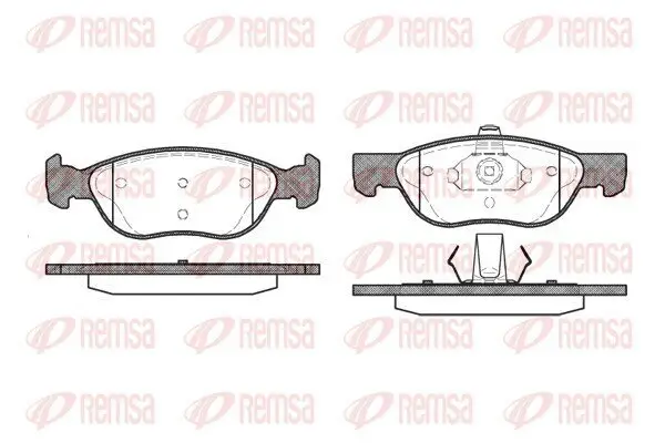 Bremsbelagsatz, Scheibenbremse Vorderachse REMSA 0587.00