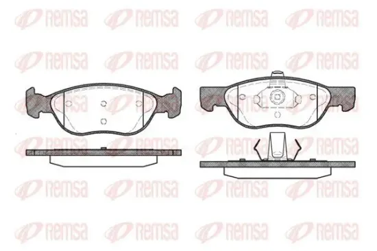 Bremsbelagsatz, Scheibenbremse Vorderachse REMSA 0587.00 Bild Bremsbelagsatz, Scheibenbremse Vorderachse REMSA 0587.00