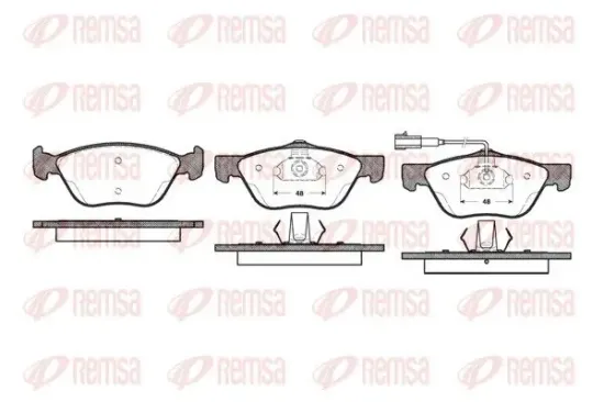 Bremsbelagsatz, Scheibenbremse Vorderachse REMSA 0589.21 Bild Bremsbelagsatz, Scheibenbremse Vorderachse REMSA 0589.21