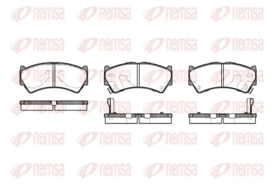 Bremsbelagsatz, Scheibenbremse Vorderachse REMSA 0592.52 Bild Bremsbelagsatz, Scheibenbremse Vorderachse REMSA 0592.52