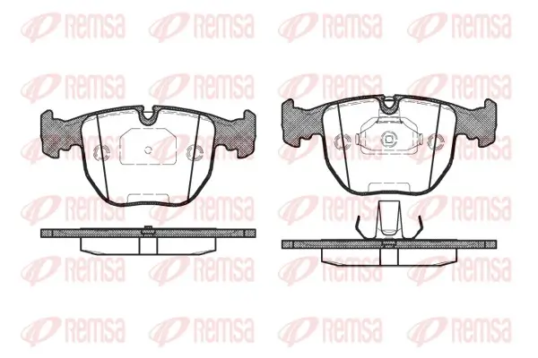 Bremsbelagsatz, Scheibenbremse Vorderachse REMSA 0596.00