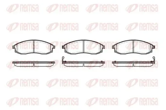 Bremsbelagsatz, Scheibenbremse Vorderachse REMSA 0598.02 Bild Bremsbelagsatz, Scheibenbremse Vorderachse REMSA 0598.02