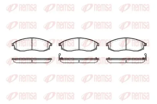 Bremsbelagsatz, Scheibenbremse Vorderachse REMSA 0598.02 Bild Bremsbelagsatz, Scheibenbremse Vorderachse REMSA 0598.02