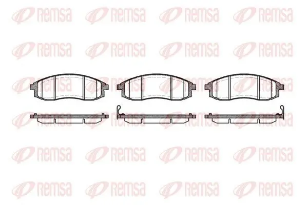 Bremsbelagsatz, Scheibenbremse Vorderachse REMSA 0598.12