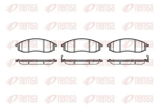 Bremsbelagsatz, Scheibenbremse Vorderachse REMSA 0598.12 Bild Bremsbelagsatz, Scheibenbremse Vorderachse REMSA 0598.12