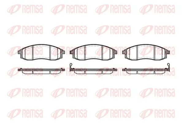 Bremsbelagsatz, Scheibenbremse Vorderachse REMSA 0598.12