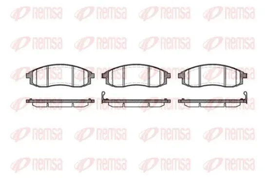 Bremsbelagsatz, Scheibenbremse Vorderachse REMSA 0598.12 Bild Bremsbelagsatz, Scheibenbremse Vorderachse REMSA 0598.12