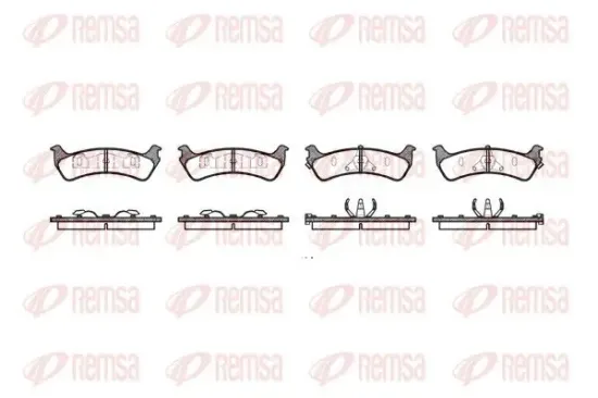 Bremsbelagsatz, Scheibenbremse Hinterachse REMSA 0617.12 Bild Bremsbelagsatz, Scheibenbremse Hinterachse REMSA 0617.12