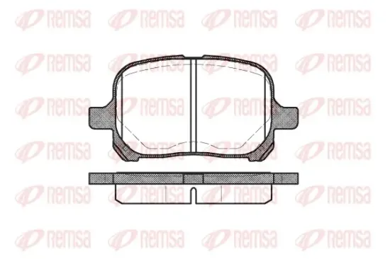 Bremsbelagsatz, Scheibenbremse Vorderachse REMSA 0621.00 Bild Bremsbelagsatz, Scheibenbremse Vorderachse REMSA 0621.00