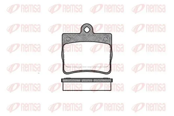 Bremsbelagsatz, Scheibenbremse Hinterachse REMSA 0630.00