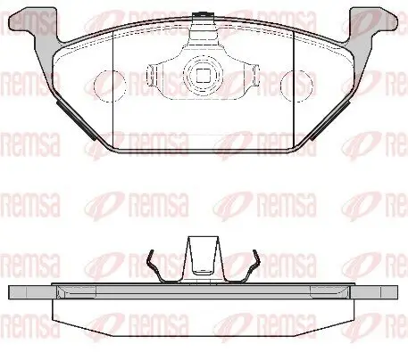 Bremsbelagsatz, Scheibenbremse Vorderachse REMSA 0633.00 Bild Bremsbelagsatz, Scheibenbremse Vorderachse REMSA 0633.00