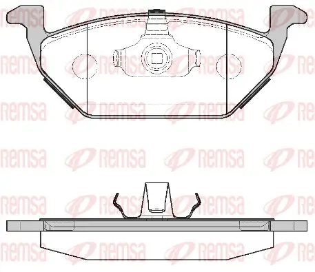 Bremsbelagsatz, Scheibenbremse Vorderachse REMSA 0633.00