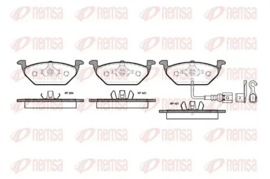 Bremsbelagsatz, Scheibenbremse Vorderachse REMSA 0633.21 Bild Bremsbelagsatz, Scheibenbremse Vorderachse REMSA 0633.21