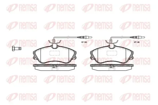 Bremsbelagsatz, Scheibenbremse Vorderachse REMSA 0634.04 Bild Bremsbelagsatz, Scheibenbremse Vorderachse REMSA 0634.04