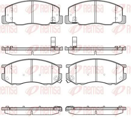 Bremsbelagsatz, Scheibenbremse Vorderachse REMSA 0636.04 Bild Bremsbelagsatz, Scheibenbremse Vorderachse REMSA 0636.04