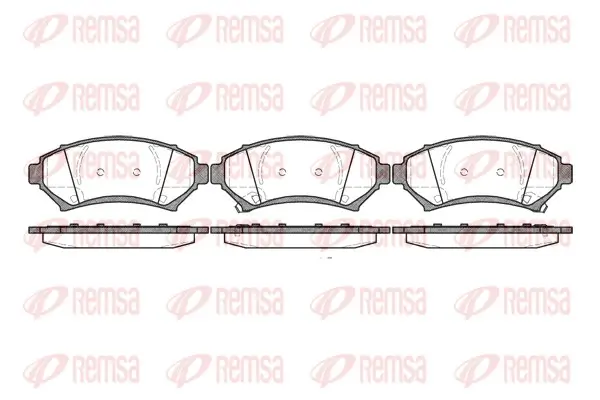 Bremsbelagsatz, Scheibenbremse Vorderachse REMSA 0641.02