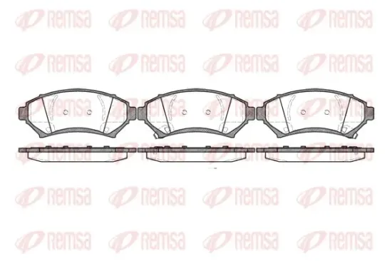 Bremsbelagsatz, Scheibenbremse Vorderachse REMSA 0641.02 Bild Bremsbelagsatz, Scheibenbremse Vorderachse REMSA 0641.02