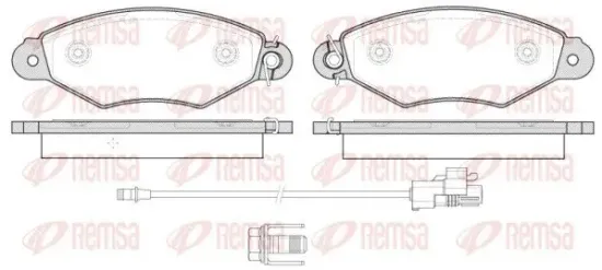 Bremsbelagsatz, Scheibenbremse Vorderachse REMSA 0643.30 Bild Bremsbelagsatz, Scheibenbremse Vorderachse REMSA 0643.30