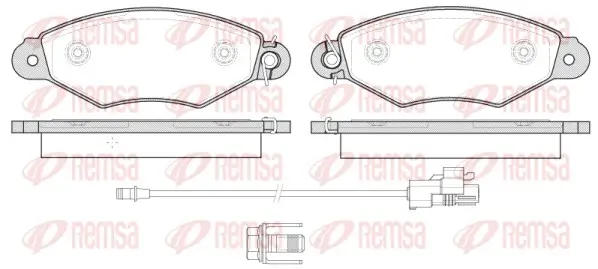Bremsbelagsatz, Scheibenbremse Vorderachse REMSA 0643.30