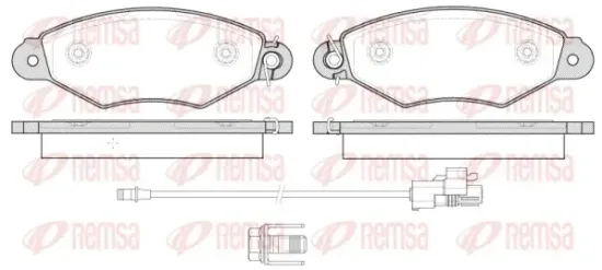 Bremsbelagsatz, Scheibenbremse Vorderachse REMSA 0643.30 Bild Bremsbelagsatz, Scheibenbremse Vorderachse REMSA 0643.30