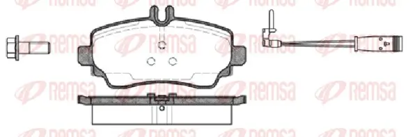 Bremsbelagsatz, Scheibenbremse Vorderachse REMSA 0650.22
